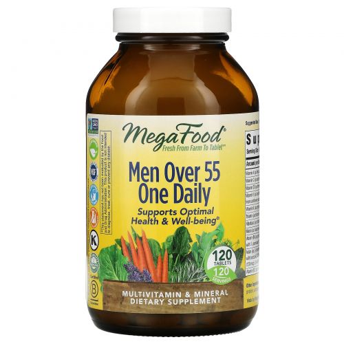 MegaFood, Серия One Daily, добавка для мужчин старше 55 лет, 120 таблеток