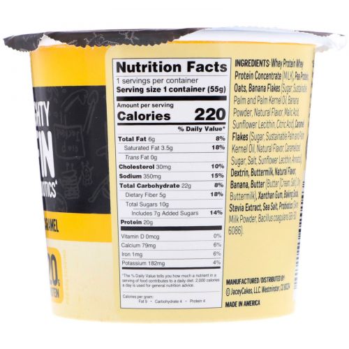 FlapJacked, Mighty Muffin with Probiotics, Banana Caramel, 1.9 oz (55 g)