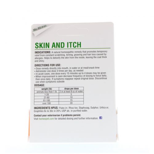 HomeoPet, Skin and Itch, 15 ml