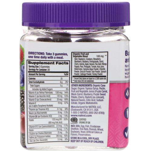 Natrol, Gummies, Women's Multi, Berry, Cherry & Grape, 90 Count