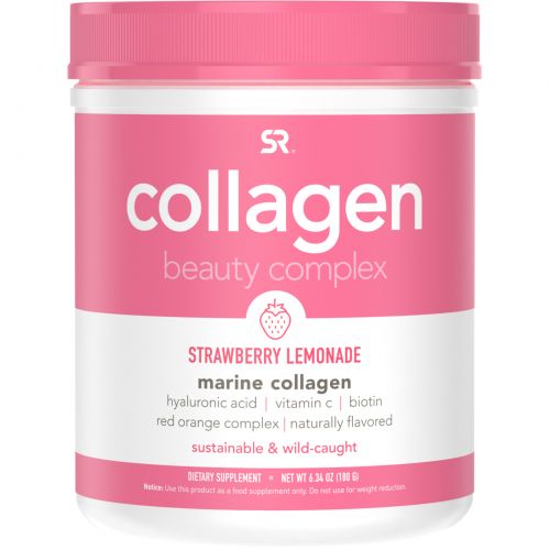 Sports Research, Collagen Beauty Complex, Marine Collagen, Strawberry Lemonade, 6.34 oz (180 g)