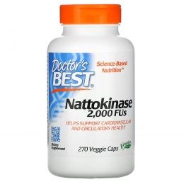 Doctor's Best, Best Nattokinase, 2,000 МЕ, 270 растительных капсул