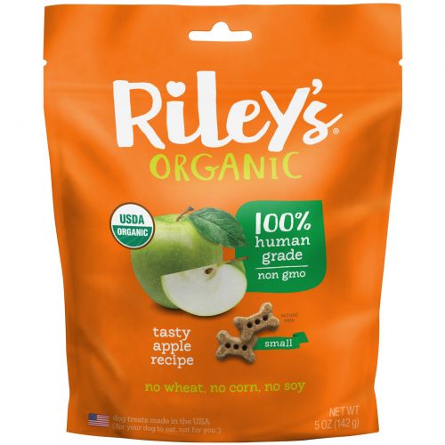 Riley’s Organics, Угощение для собак, Маленькая кость, Яблоко, 5 унций (142 г)