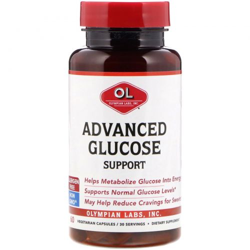 Olympian Labs Inc., Advanced Glucose Support, 60 Vegetarian Capsules