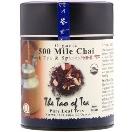 The Tao of Tea, 500 Mile Chai, 100% органический черный чай со специями, 4,0 унции (114 г)