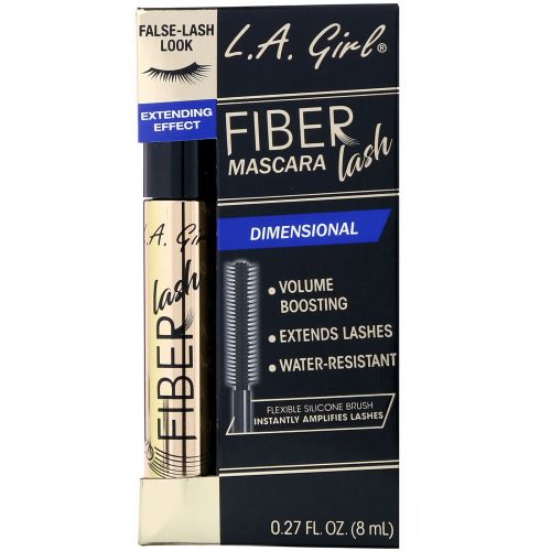 L.A. Girl, Тушь для ресниц Fiber Lash Mascara, оттенок Intense Black, 8 мл