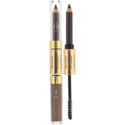 Revlon, Brow Fantasy, оттенок 106 «Темно-коричневый», 0,31 г / 1,18 мл