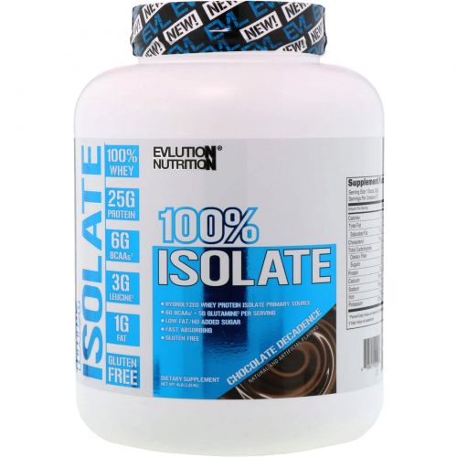 EVLution Nutrition, 100% Isolate, Chocolate Decadence, 4 lb (1814 g)