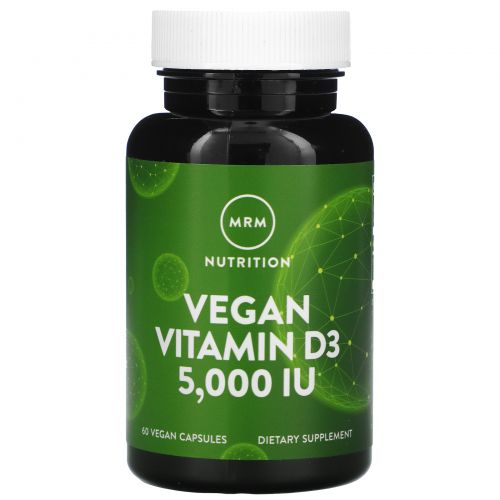 MRM, Веганский витамин D3, 5,000 МЕ, 60 веганских капул