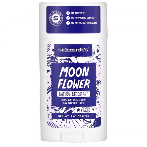Schmidt's Naturals, Natural Deodorant, Moon Flower, 2.65 oz (75 g)