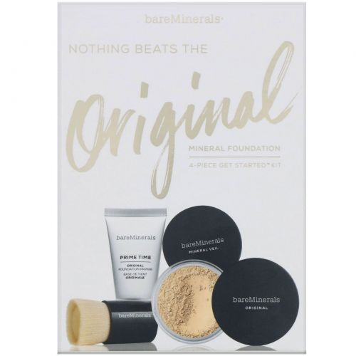 bareMinerals, Nothing Beats the Original, минеральная тональная основа, базовый набор из 4-х элементов, оттенок «Золотисто-бежевый 13», 1 набор