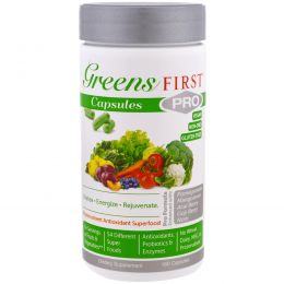 Greens First, Суперпища с фитонутриентами и антиоксидантами PRO, 180 капсул