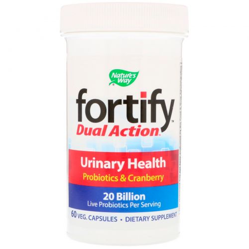 Nature's Way, Fortify, Dual Action Urinary Health, 20 Billion, 60 Veg Capsules