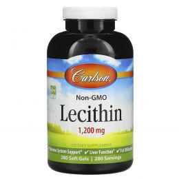 Carlson Labs, Лецитин, 1200 мг, 280 мягких таблеток