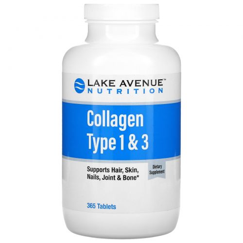 Lake Avenue Nutrition, Hydrolyzed Collagen Type 1 & 3, 1,000 mg, 365 Tablets