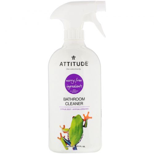 ATTITUDE, Bathroom Cleaner, Citrus Zest, 27.1 fl oz (800 ml)