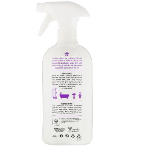ATTITUDE, Bathroom Cleaner, Citrus Zest, 27.1 fl oz (800 ml)