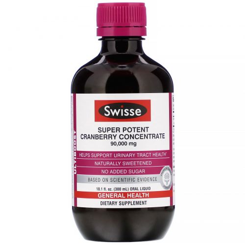 Swisse, Ultiboost, суперэффективный концентрат клюквы, 90 000 мг, 300 мл (10,1 жидк. унции)