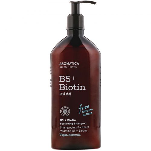 Aromatica, B5 + Biotin, Fortifying Shampoo, 13.5 fl oz (400 ml)