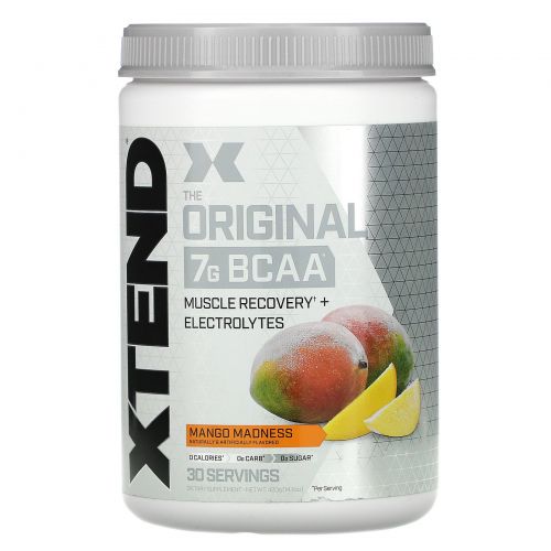 Scivation, XTend, BCAAs (аминокислоты с разветвленными боковыми цепями), со вкусом манго, 14,6 унции (415 г)