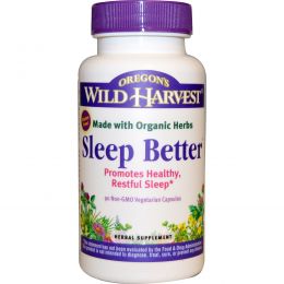 Oregon's Wild Harvest, Sleep Better , 90 вегетерианских капсул без ГМО