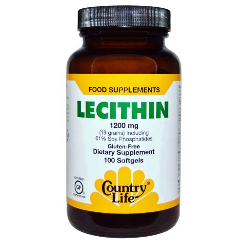 Country Life, Лецитин 1200 мг, 100 капсул
