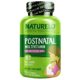 NATURELO, Postnatal Multivitamin for Breastfeeding Moms, 180 Vegetarian Capsules