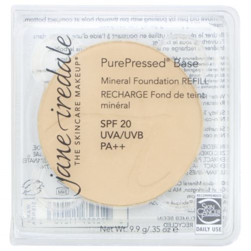 Jane Iredale, PurePressed Base, Mineral Foundation Refill, SPF 20 PA++, Warm Sienna, 0.35 oz (9.9 g)