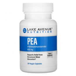 Lake Avenue Nutrition, ПЭА (пальмитоилэтаноламид), 300 мг, 30 растительных капсул