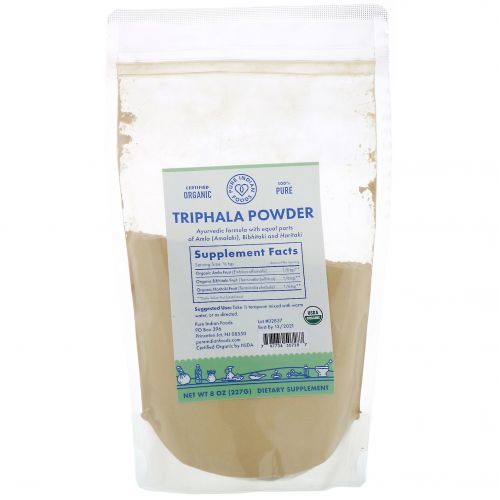 Pure Indian Foods, Organic Triphala Powder, 8 oz (227 g)