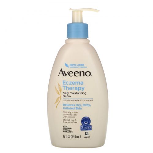 Aveeno, Eczema Therapy, Moisturizing Cream, Fragrance Free, 12 fl oz (354 ml)