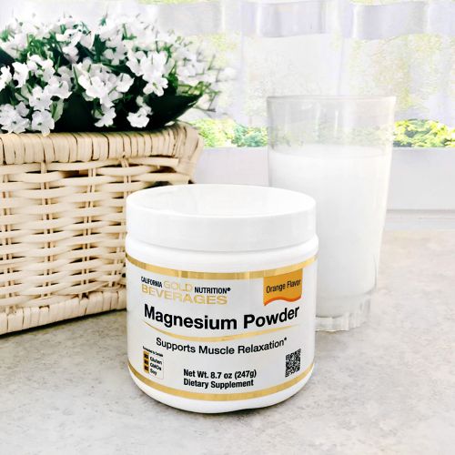 California Gold Nutrition, Magnesium Powder Beverage, Orange Flavor, 13.1 oz (373 g)