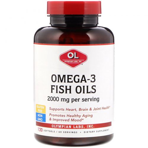 Olympian Labs Inc., Omega-3 Fish Oils, 2000mg, 120 Softgels