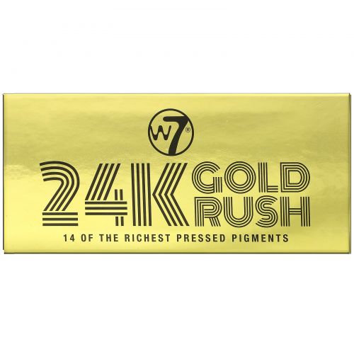 W7, 24K Gold Rush, палитра прессованных пигментированных теней, 11,2 г (0,39 унции)