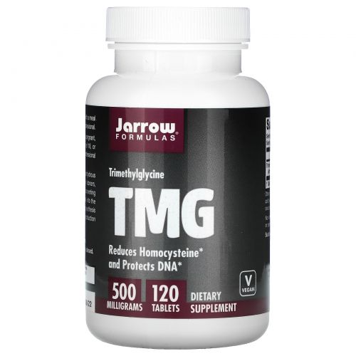 Jarrow Formulas, TMG, триметилглицин, 500 мг, 120 таблеток