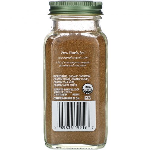 Simply Organic, Порошок Five Spice, 2.01 унции (57 г)