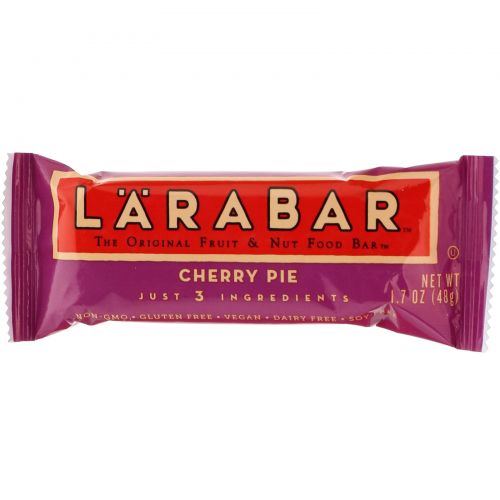 Larabar, Вишневый пирог, 16 батончиков по 48 г