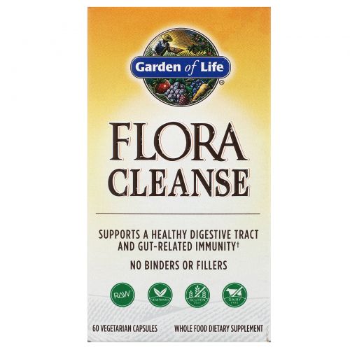 Garden of Life, Flora Cleanse, 60 капсул в растительной оболочке