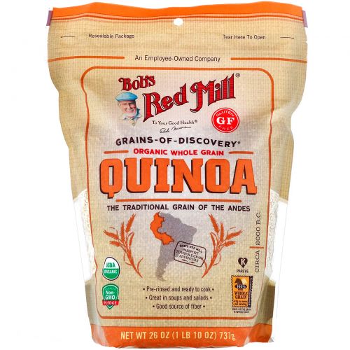 Bob's Red Mill, Organic Whole Grain Quinoa, Gluten Free, 26 oz (737 g)