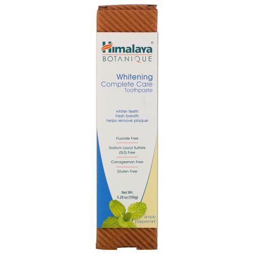 Himalaya Herbal Healthcare, Отбеливающая зубная паста, комплексный уход, Simply Peppermint, 5,29 унций (150 г)