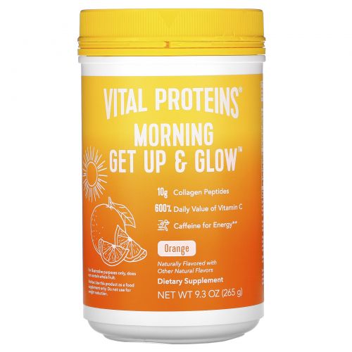 Vital Proteins, Morning Get Up & Glow, Orange , 9.3 oz (265 g)