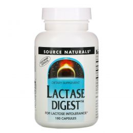 Source Naturals, Lactase Digest, 180 растительных капсул