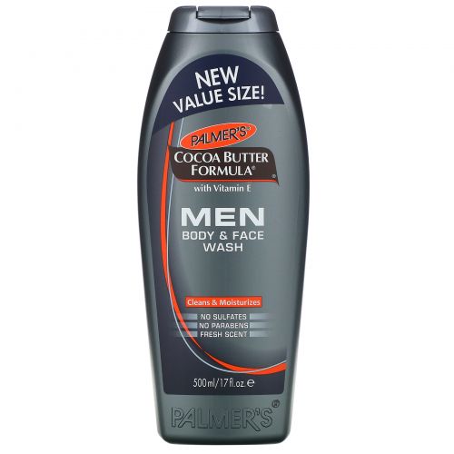 Palmer's, Cocoa Butter Formula, Men Body & Face Wash, Fresh Scent, 17 fl oz (500 ml)