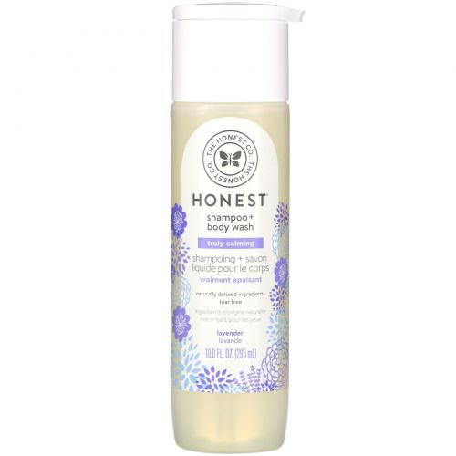 The Honest Company, Truly Calming Shampoo + Body Wash, Lavender, 10.0 fl oz (295 ml)