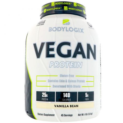 Bodylogix, Vegan Protein, Vanilla Bean, 4 lbs (1.8 kg)