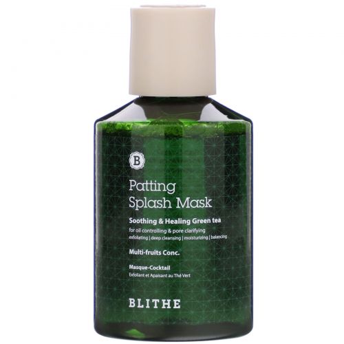 Blithe, Patting Splash Mask, маска с успокаивающим и заживляющим зеленым чаем, 150 мл