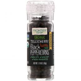 Frontier Natural Products, Органический черный перец Tellicherry горошком, 1,76 унции (50 г)