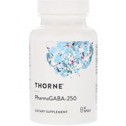 Thorne Research, PharmaGABA-250, 60 растительных капсул