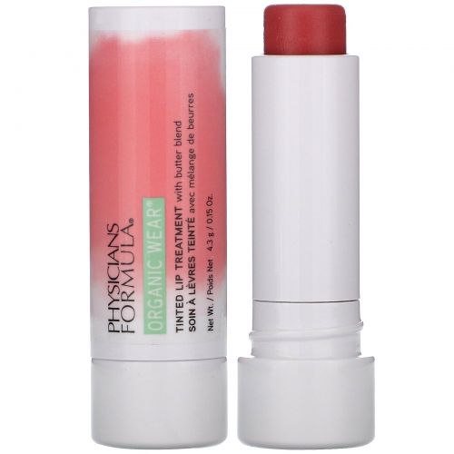 Physicians Formula, Organic Wear, Tinted Lip Treatment, Tickled Pink, 0.15 oz (4.3 g)