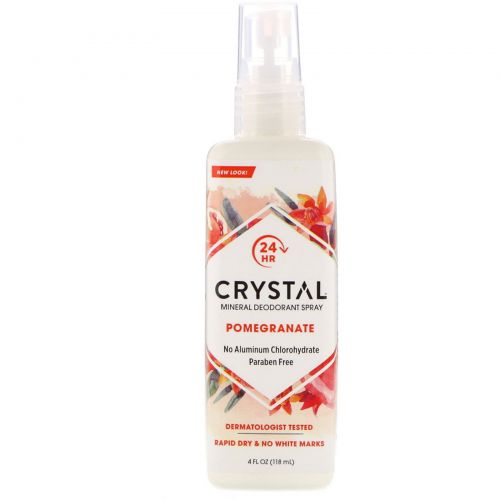 Crystal Body Deodorant, Минеральный дезодорант-спрэй, гранат, 100 мл